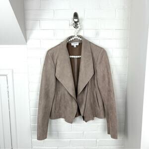 Carmen Carmen Marc Valvo Faux Suede Leather Moto Jacket Size S